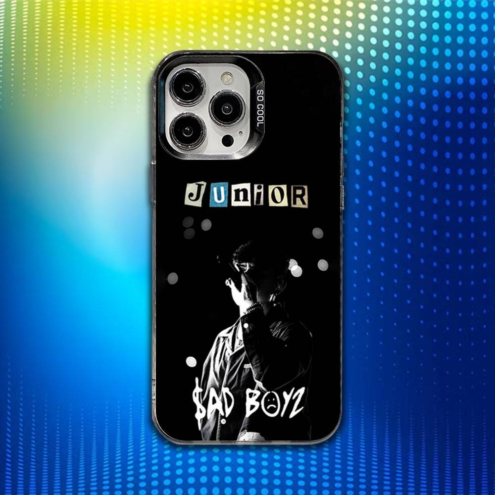 J-Junior H Певец ROCK Чехол для телефона iPhone 16,15,14,13,12,11,Mini,Pro,SE,MAX Белый Матовый Ударопрочный Чехол