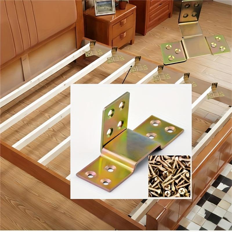 Комплект крепежа для каркаса кровати из массива дерева повышенной прочности — включает 2 комплекта крючков, пряжек и винтов для легкой сборки