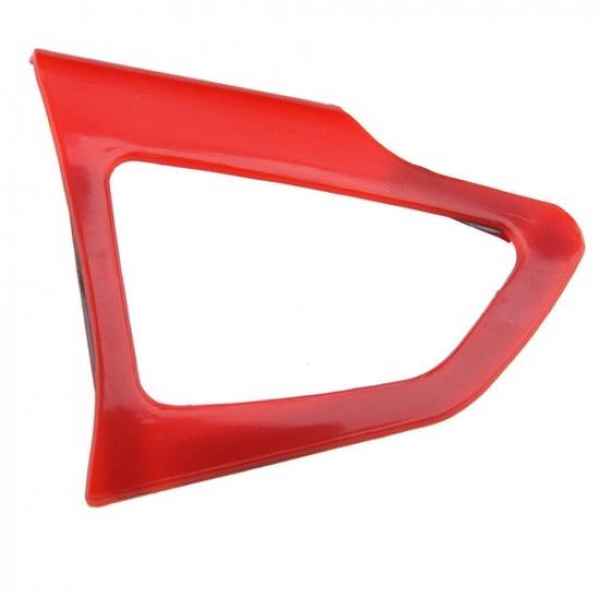 Fit For Ford Focus 2015-2018 ABS Red Steering Wheel Button Frame Cover Trim 3PCS