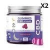90 Gummies CBD Sommeil + Mélatonine, 2250mg HexaSOM 2 Boîtes