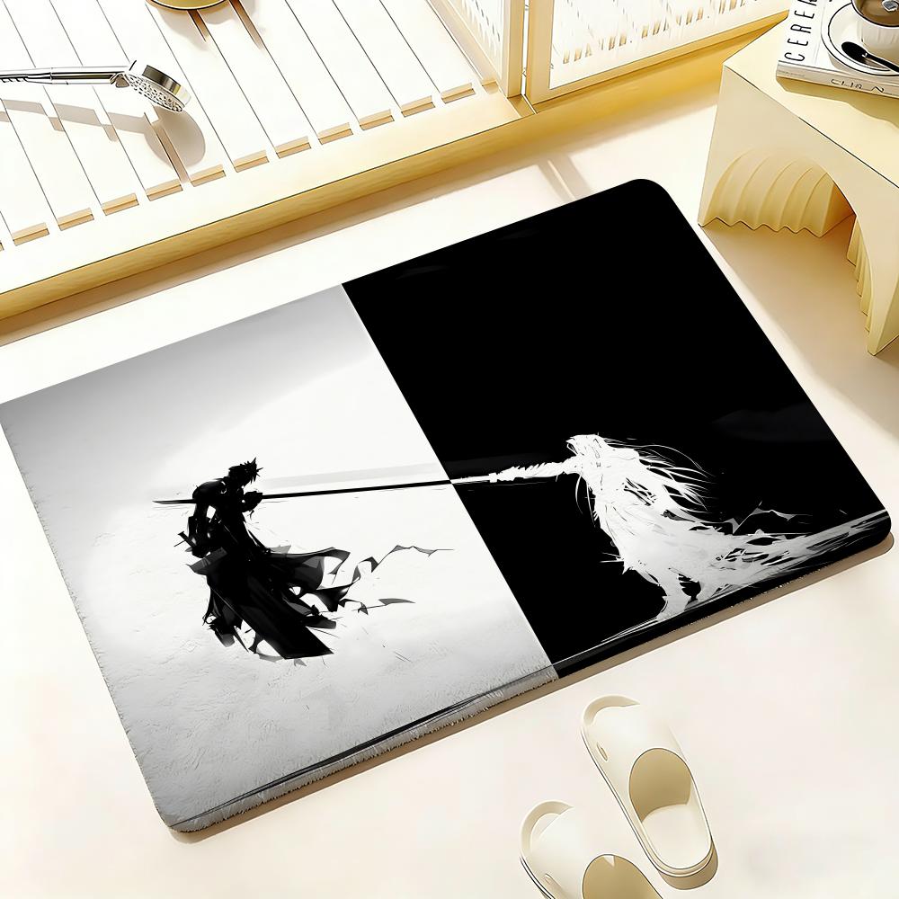 Hot Anime B-Bleach Floor Mat Bedroom Living Room Flannel Door Mat Non-Slip Home Decor