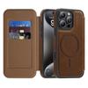 For iPhone 15 Pro Case Compatible with MagSafe RFID Blocking Card Holder Leather Phone Cover