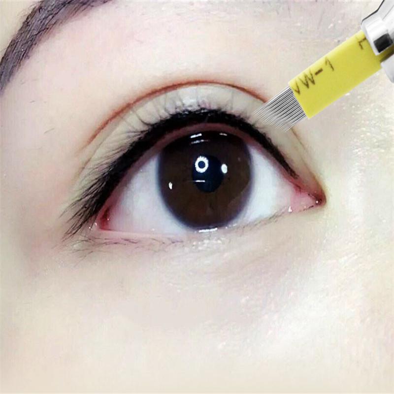 23-игольчатые двухслойные иглы для подводки глаз: Оригинальные инструменты для полуперманентного татуажа бровей