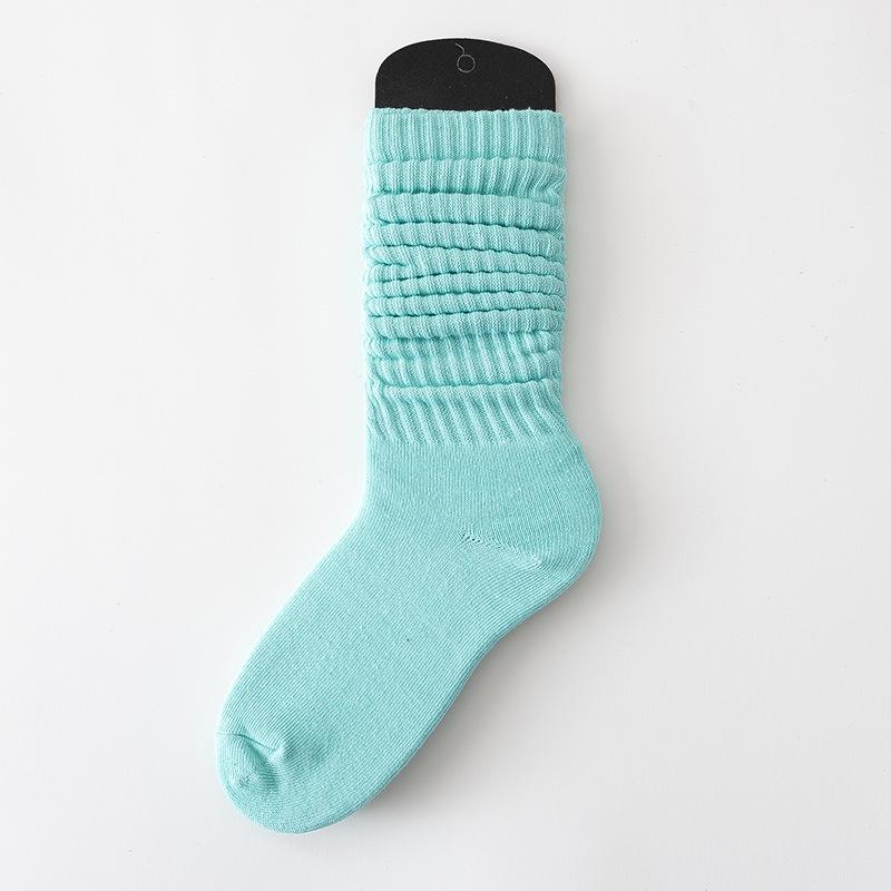 SYVISS Unisex Solid Color Scrunch Socks - Long Warm Leg Warmers, Slouch & Bubble Styles for Men and Women.