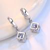 925 Silver Needle   Zircon Ladies Stud Earrings Women Jewelry Female Wedding Gift