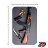 Винтажная металлическая жестяная табличка AK Rifle Военное настенное искусство для мужской комнаты, бара, гаража