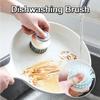 Щетка для мытья посуды Серая Кухонная раковина Плита Чистка Щетина высокой плотности Подходит Овощи Фрукты Разделочные доски Раковины