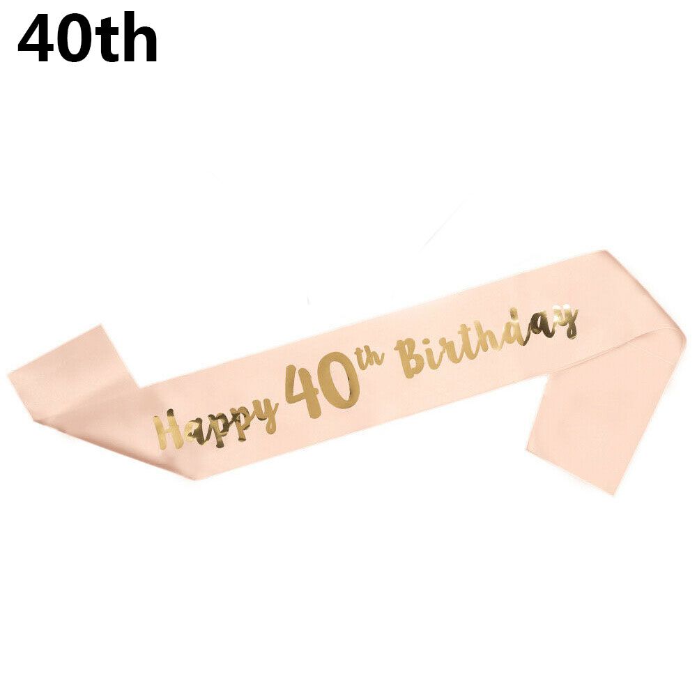Party Decoration Rose Gold Mom Favor Gift Birthday Funny Sash Birthday Girl Happy 18/21/30/40/50/60
