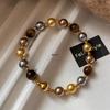 2025 Women's Luxury Y2K Tiger Eye & Pearl Beaded Bracelet
