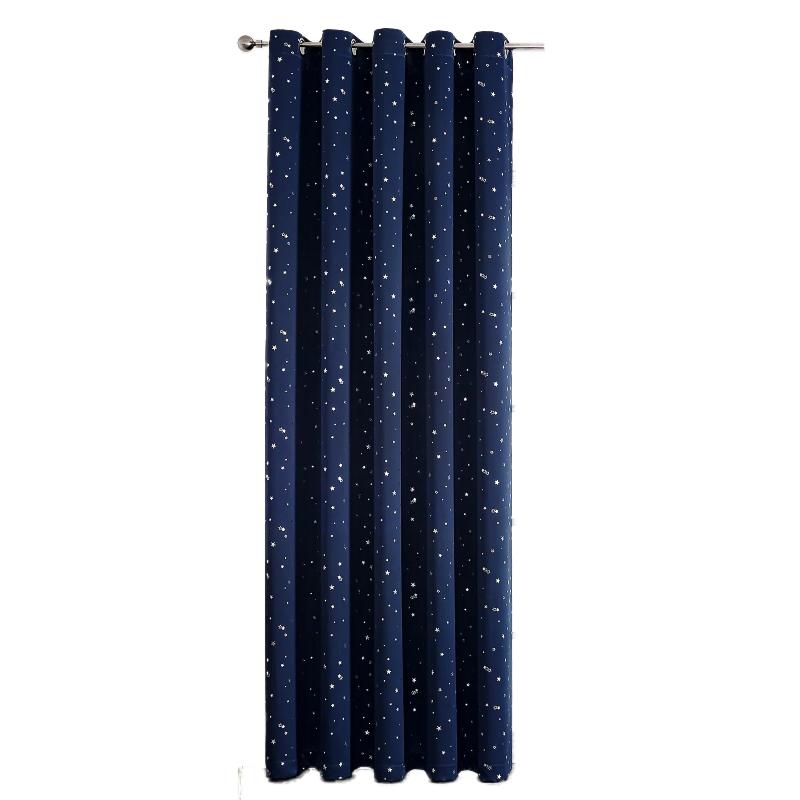 Kids Curtains Blackout With Stars Grommet Top For Bedroom Living Room Window Drapes