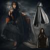 Transparent Mesh Ghost Cloak Dress Up Hooded Cloak Funny Women Halloween Costume  Cosplay