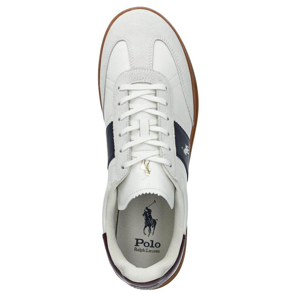 Polo Ralph Lauren Hrt Aera Pp Кожа Круглый Носок На Шнуровке Низкие Кроссовки Мужские кроссовки Белый 809954902001