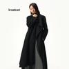 Mid-Length Toggle Button Wool Coat