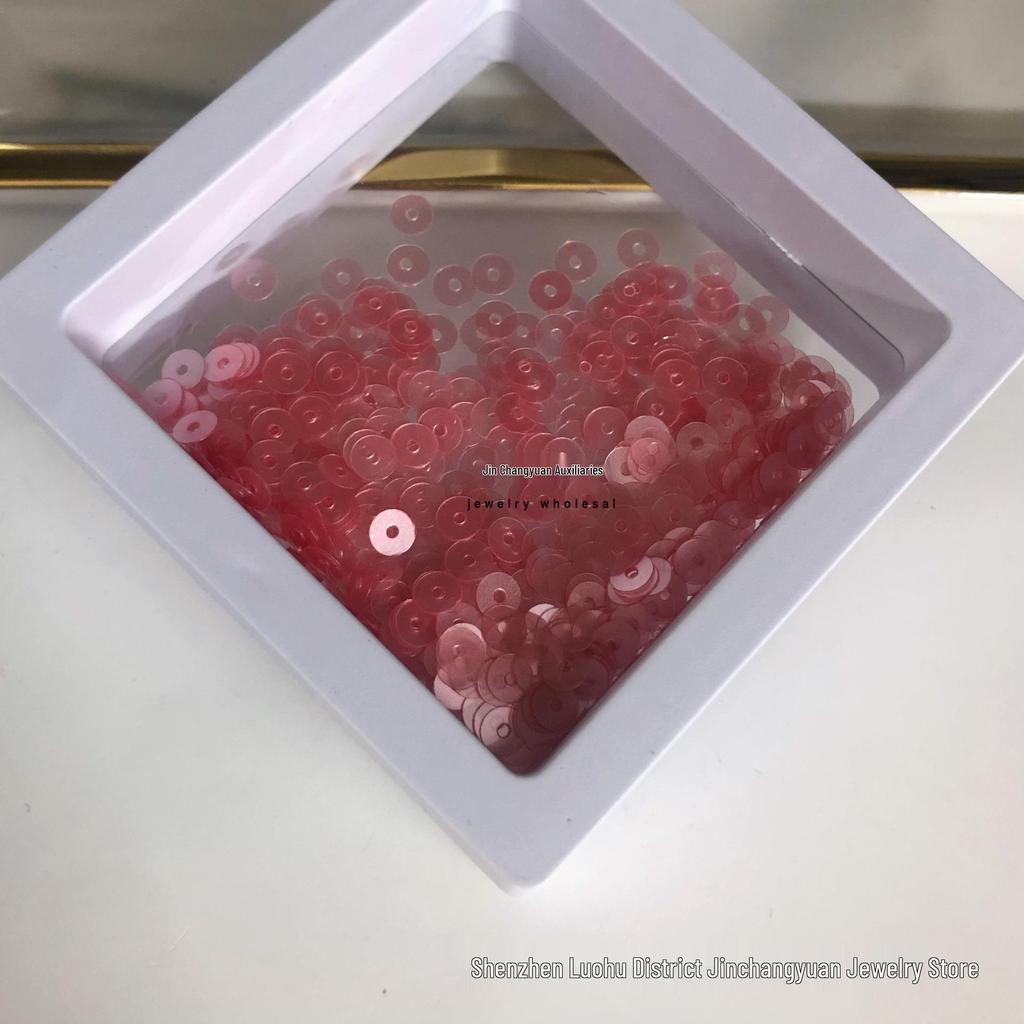 Цветные пайетки 4 мм с центральным отверстием для DIY поделок и аксессуаров для одежды