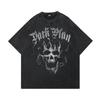 Футболка унисекс с рисунком черепа и букв Streetwear 2024