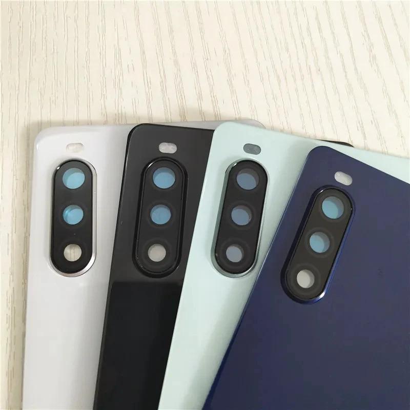 Стеклянная задняя крышка для Sony Xperia 10 II Задний корпус Задняя часть Ремонтные детали С клеем