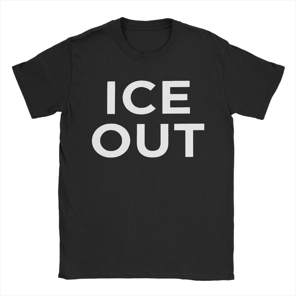 Leisure ICE OUT Bad Bunny TShirts Unisex Round Collar Cotton T Shirt Short Sleeve Tees Gift Idea Clothing