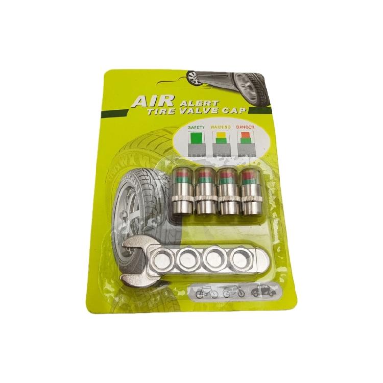 Leakproof Tire Valves Caps Car Tire Pressure Indicator Easy Installation Alert Monitoring Valves Cap Sensor