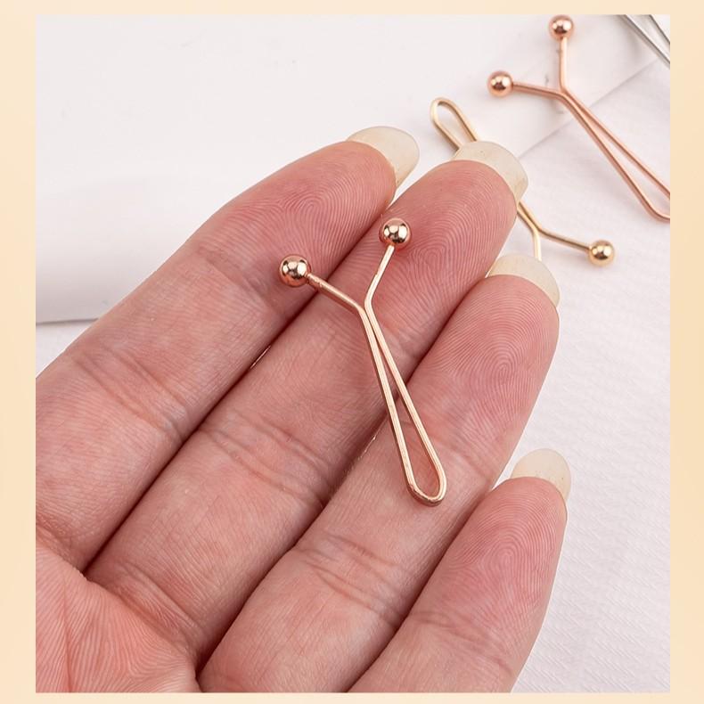 U-shaped clip, simple design in gold, silver, and black, adjustable garment tightening steel ball clip, Y-clip, metal waistband fastener