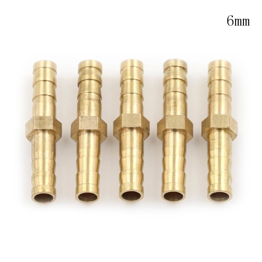 5Pcs Straight Hose Joiner Barbed Connector Air Fuel Water Pipe Gas Tubing