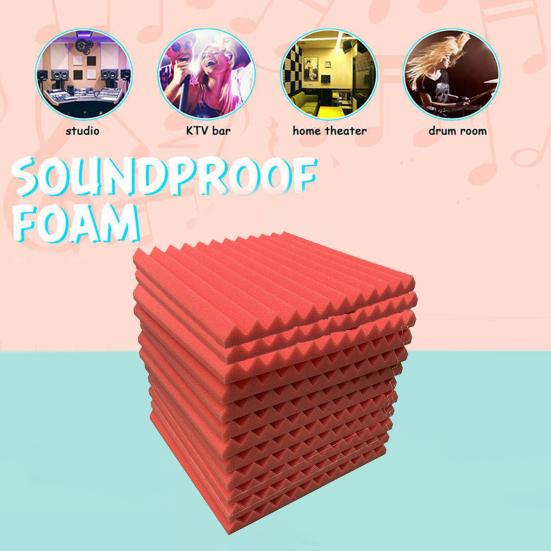 12 Pcs Soundproof Foam Panels 1 X 12 X 12 Inches High-Density Studio Acoustic Wall Panels for Walls Sound Absorbing Panels Sound Insulation