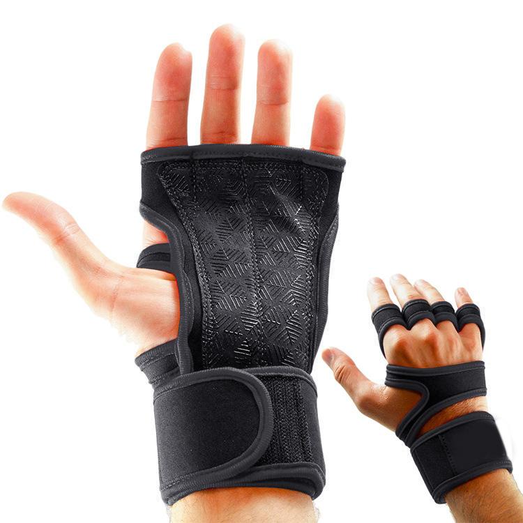 Sports Gloves Fitness Gym Weight Lifting Breathable Non-Slip Polyester Palm Protection Unisex