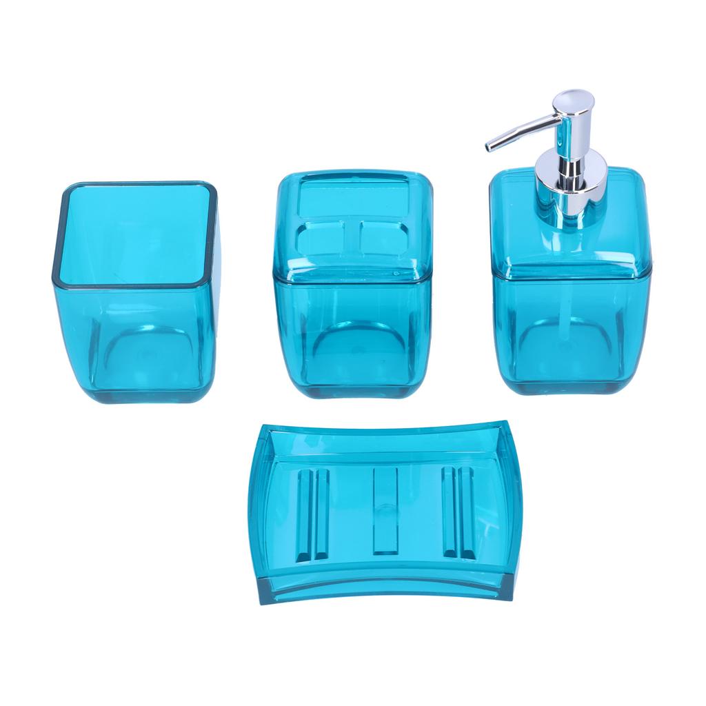 Набор для ванной 4 предмета: дозатор для мыла, подставка для зубных щеток, стакан для полоскания, мыльница, принадлежности для ванной
