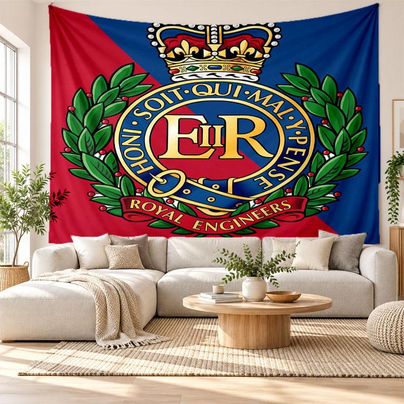 Royal Engineers A.F.C Wall Tapestry, Soft Fabric Wall Hanging, Decorative Backdrop For Bedroom Home Wall Art
