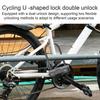 U Lock Bike Heavy Duty U Shaped Bike Lock With Key Cycling Supplies for Rack Handlebar Commuting Travel Outdoor School Adult