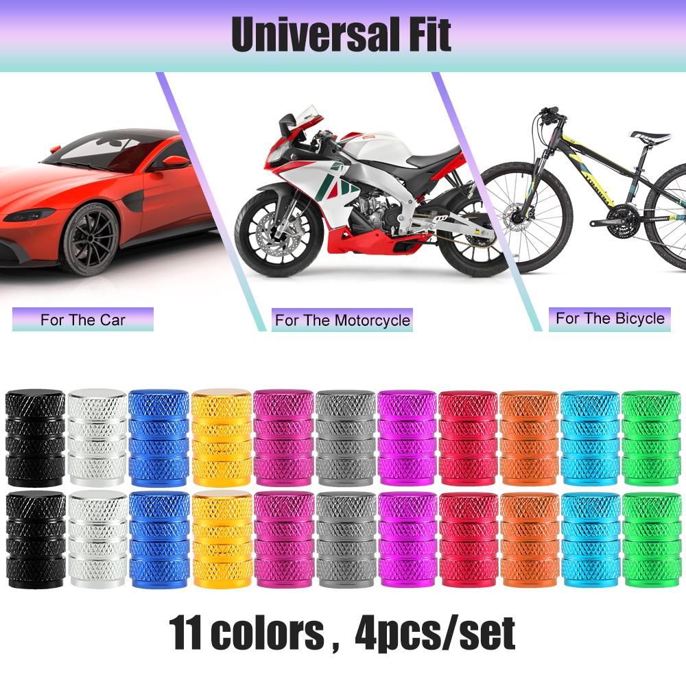 4Pcs/Set Tire Stem Valve Caps Aluminium Car Dustproof Caps Tire Wheel Stem Air Valve Caps zbfhp66