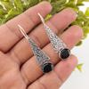 Украшения из драгоценного камня Черный Оникс, Серьги ручной работы из стерлингового серебра 925 пробы, Богемные серебряные серьги с Ониксом, Подарок для бабушки