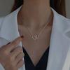 Серебряное двойное кольцо ожерелье женское простое уникальный дизайн новое пара подруга цепочка на ключицу