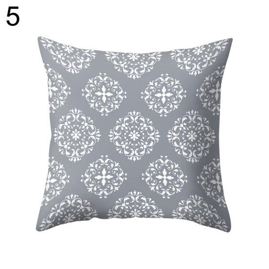 Серый квадратный плед с геометрическим рисунком, защитный чехол, чехол для подушки, постельные принадлежности