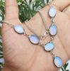 Opalite Gemstone 925 Sterling Silver Plated Unisex Fashion Necklace SH-16