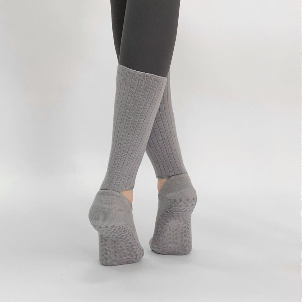 Breathable Fabric Grip Pilates Socks Mid Tube Length Harajuku Street Socks  Casual Wear
