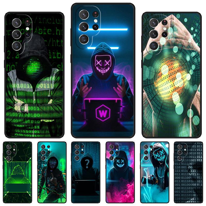 Чехол для телефона Matrix Hacker Для Samsung Galaxy S24 S25 S23 S22 Ultra Note 10 20 Plus S20 S21 FE Чехол