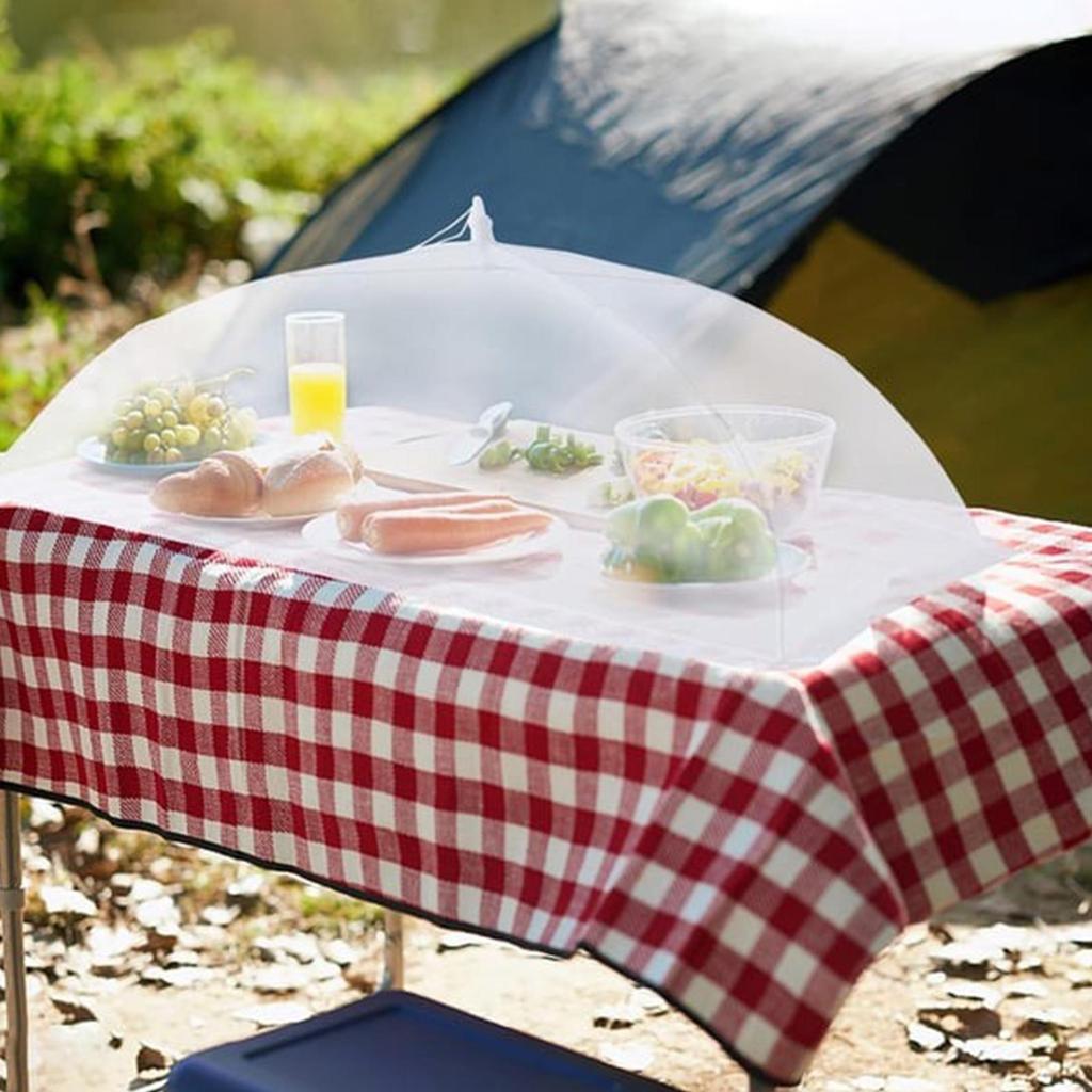 Foldable Food Mesh Food Mosquito Net Cover Table Umbrella Tent Breathable Picnic Protect Sleeve for Home Kitchen Dining Room