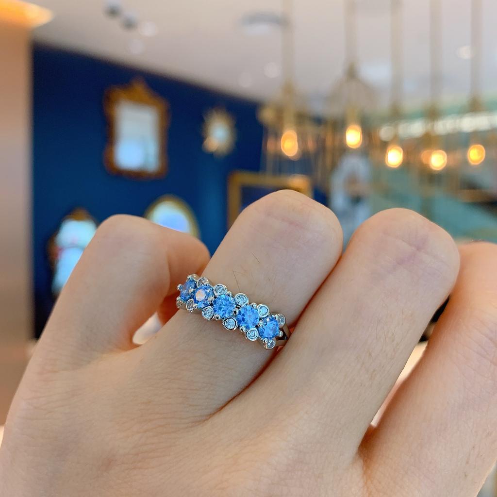 Simple Color Simulation Micro-Inlaid Jewelry Ring With Goods