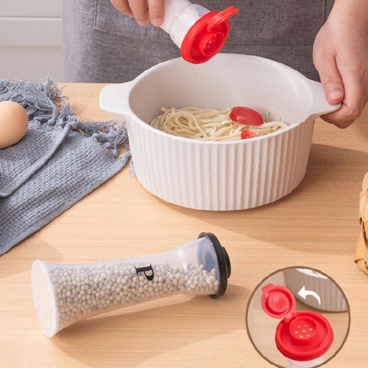 2 шт. Компактные пластиковые баночки для специй, соли, сахара и перца, портативный дозатор для приправ, кухонный инструмент.