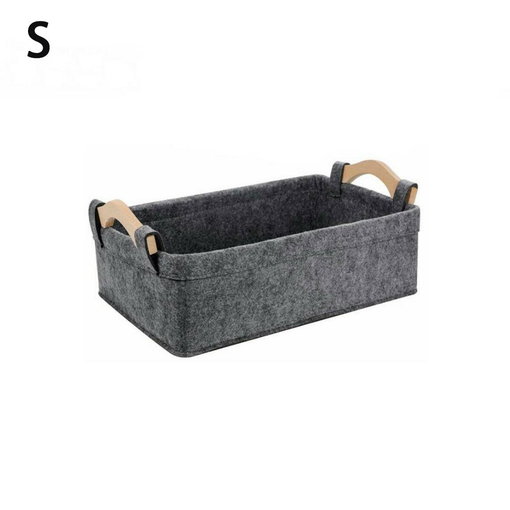 Box Storage Basket Felt Square Washable Durable Store Blankets Clothes