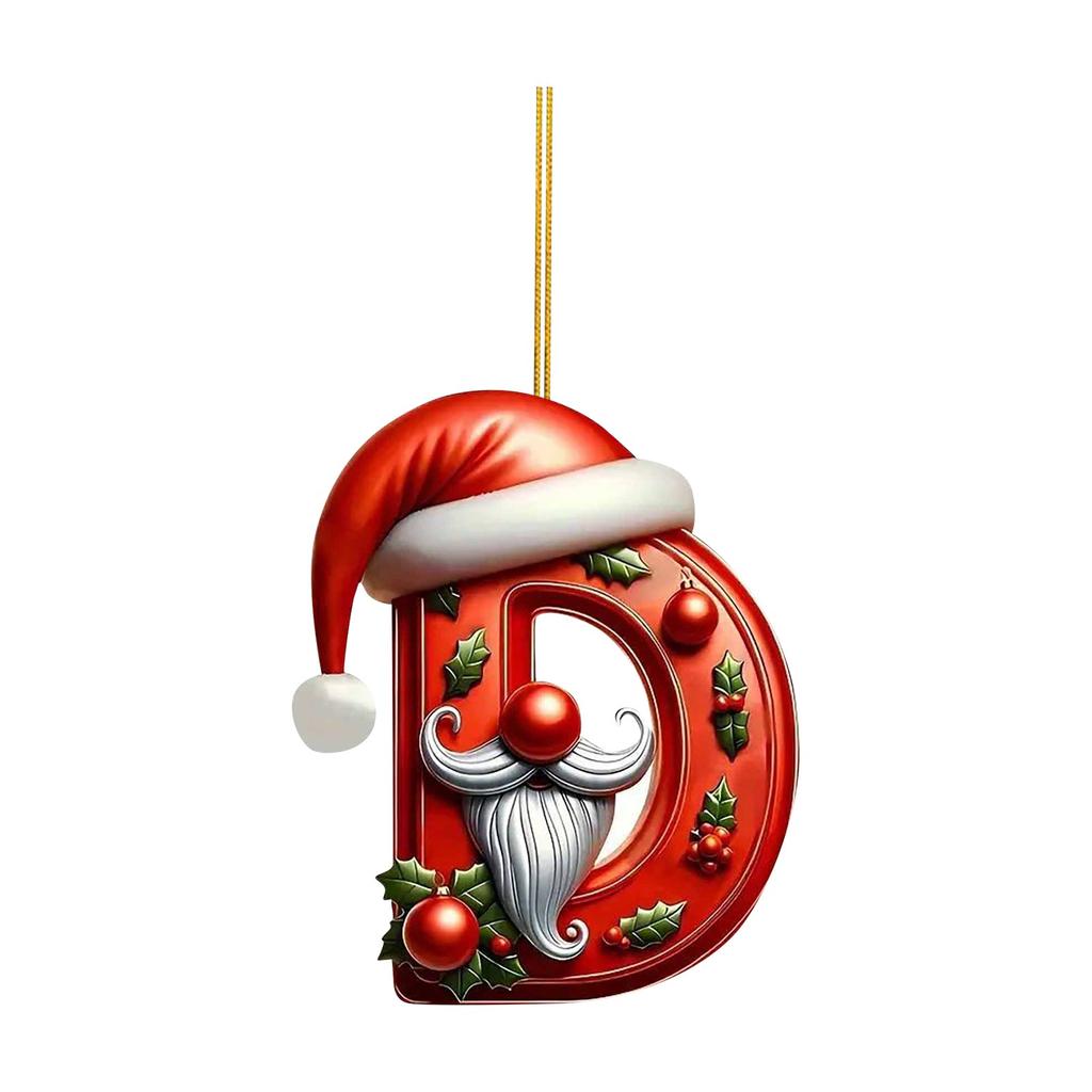 Рождественская елка из 26 букв, подвесное персонализированное украшение в виде рождественской буквы