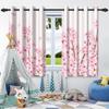 2 шт. Шторы с живыми цветами для окон, Детская спальня, Гостиная, Квартира, Для помещений и улицы, Теплоизолирующие шторы-блэкаут