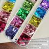 Colorful Glitter Nail Accessories 12-Grid Nail Charms  Nail Salon