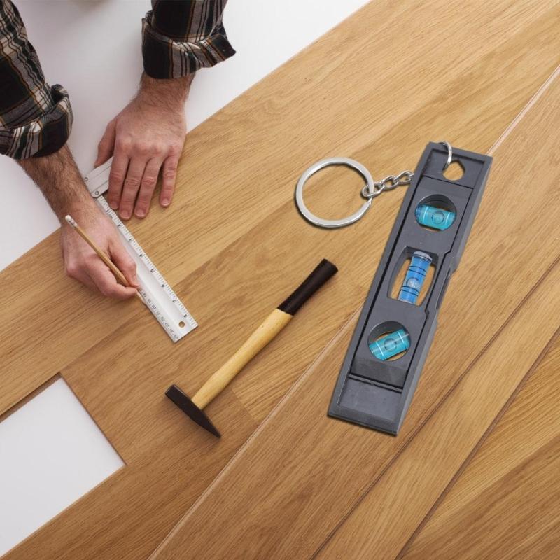 Удобный миниатюрный магнитный уровень с брелоком 3 пузырька Точный измерительный инструмент для дома, улицы, благоустройства дома