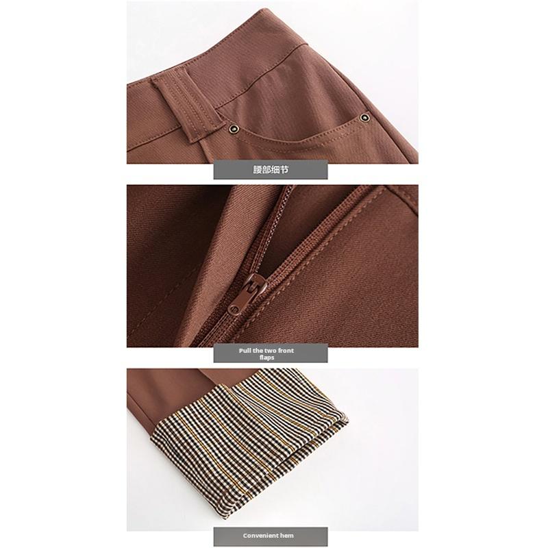 Straight tube versatile plaid casual pants [Korean brand selection, please refer to size chart]
