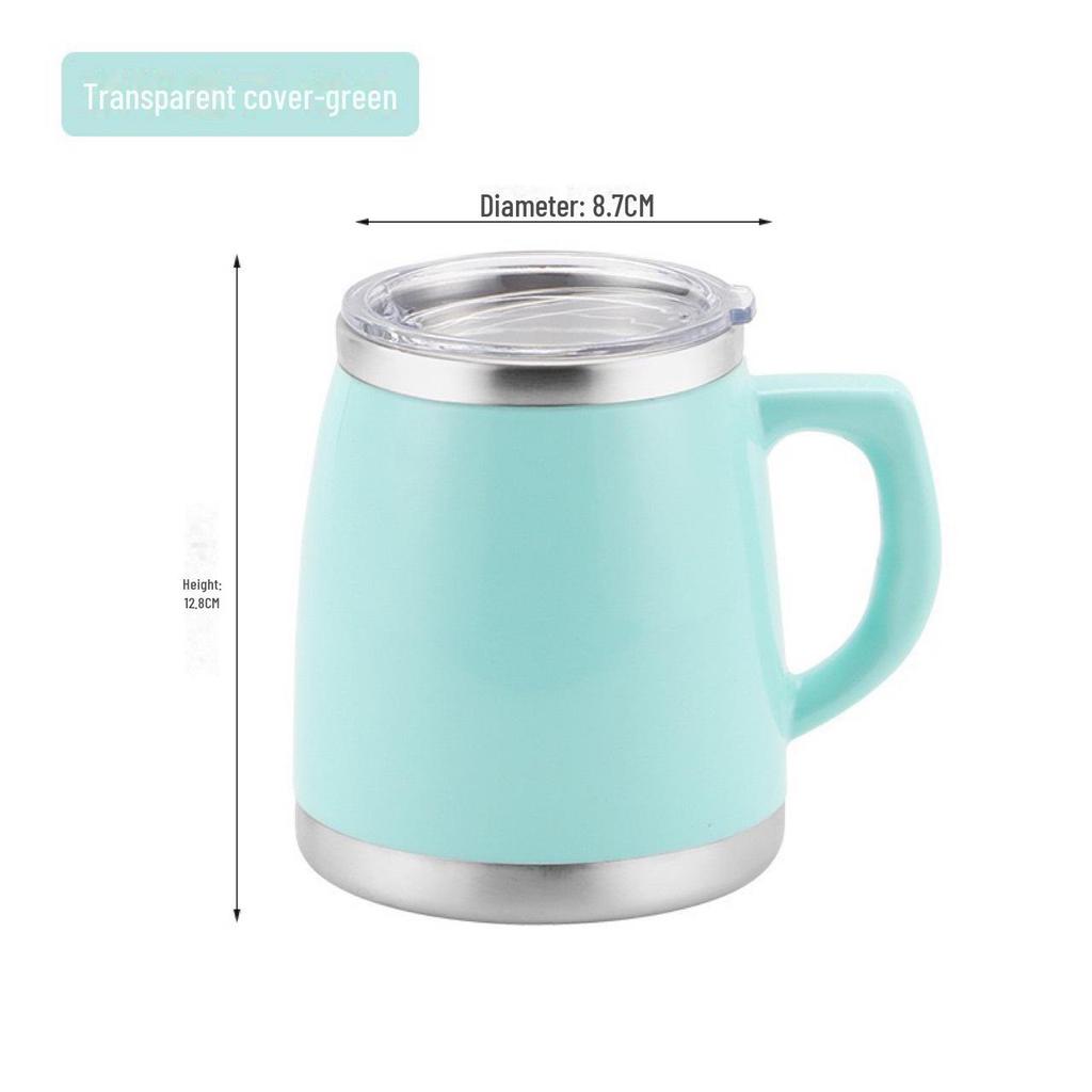 Термокружка из нержавеющей стали с ручкой для мужчин и женщин — идеально подходит для чая, кофе, офиса или воды.