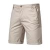 European and American Men's Cotton Slim Fit Shorts In Solid Colors for Summer Casual Wear