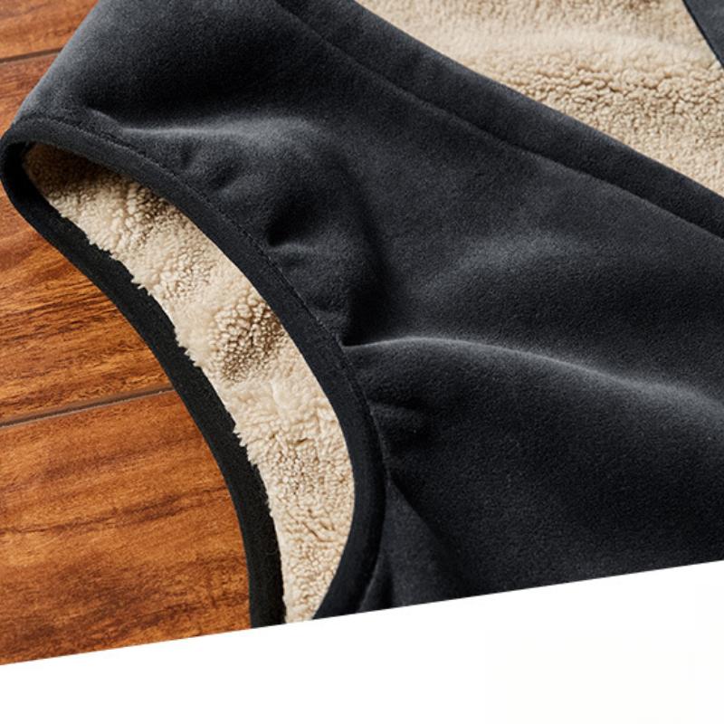 Мужской зимний жилет из утолщенного флиса для мужчин среднего и пожилого возраста, теплый, для папы, большого размера, из овечьей шерсти