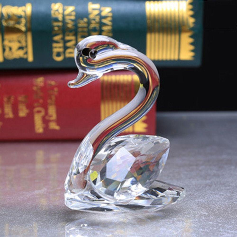 Красивые поделки хрустальный лебедь подарок мини маленький лебедь орнамент романтическая элегантная статуэтка лебедя на рабочем столе