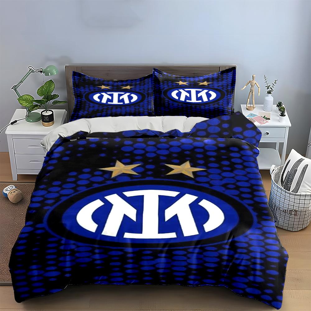 Inter Milan Logo Bedding Set Bedding set (1 duvet cover, 2 pillowcases, duvet not included)